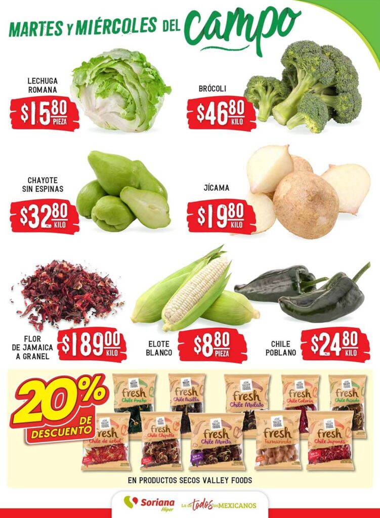 Ofertas Soriana Martes y Miércoles del Campo 9 y 10 de septiembre 2025 4 soriana frutas verduras 090925 3