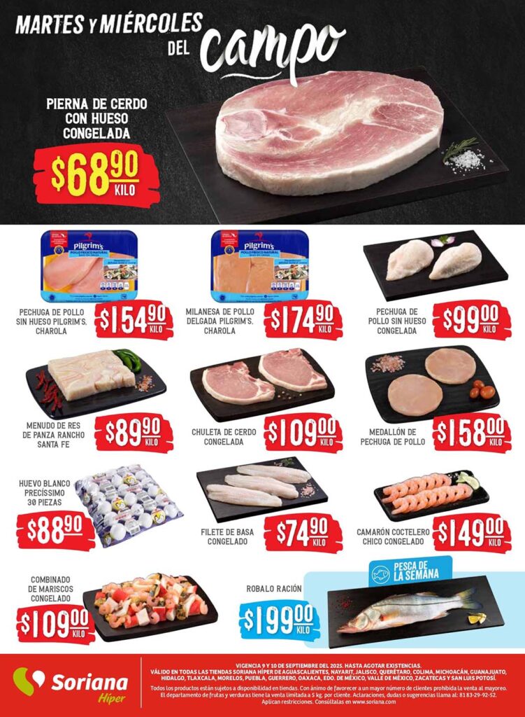 Ofertas Soriana Martes y Miércoles del Campo 9 y 10 de septiembre 2025 5 soriana frutas verduras 090925 4