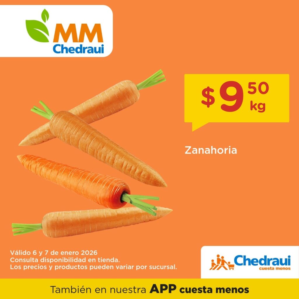 Ofertas Chedraui frutas y verduras 6 y 7 de enero 2026 3 chedraui martimiercoles 06126 3