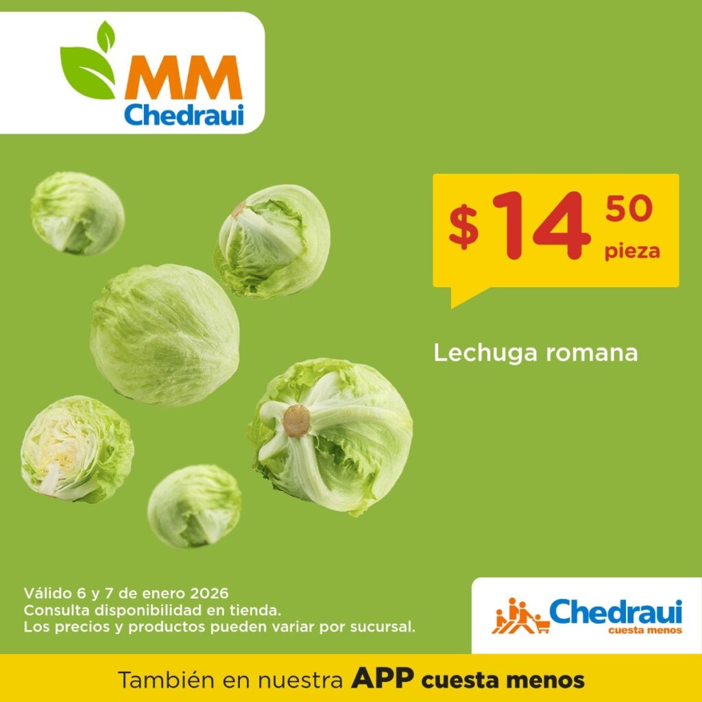 Ofertas Chedraui frutas y verduras 6 y 7 de enero 2026 4 chedraui martimiercoles 06126 4