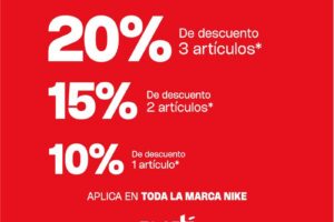 Martí: hasta 20% de descuento en productos Nike