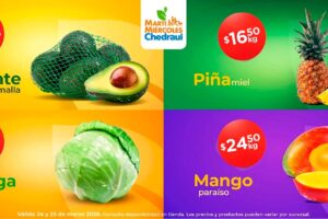 Ofertas Chedraui frutas y verduras 24 y 25 de marzo 2026