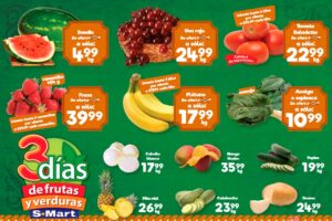 Ofertas S-Mart frutas y verduras del 9 al 11 de junio 2026